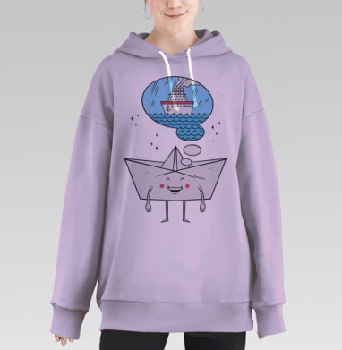 Dream, Hoodie Long Oversize Fiolet