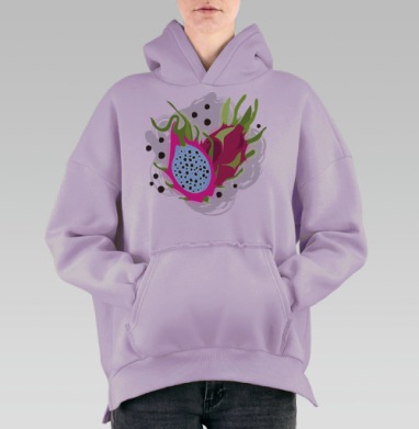 Экзотический фрукт патахай тропический сочный освежающий, Hoodie Oversize Fiolet, утепленная