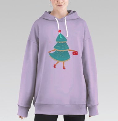 Елка-Красавица, Hoodie Long Oversize Fiolet