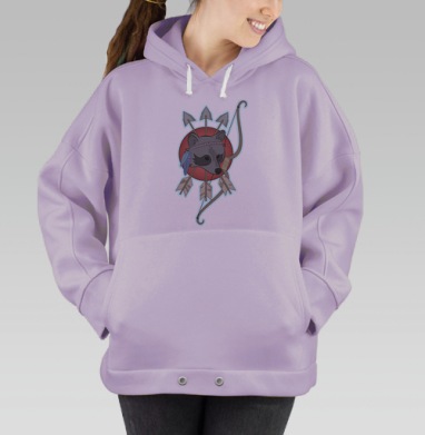 Енот на тропе войны, Hoodie Oversize Fiolet