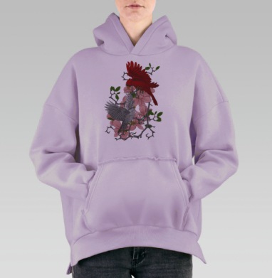 Fight!, Hoodie Oversize Fiolet, утепленная