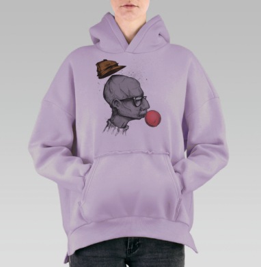 Жвачкамен, Hoodie Oversize Fiolet, утепленная