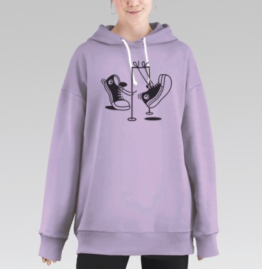 КАЧЕЛИ, Hoodie Long Oversize Fiolet