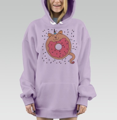 Котопончик, Hoodie Mjhigh Dig Mel, Fiolet, утепленная