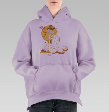 Курительница бамбука, Hoodie Oversize Fiolet, утепленная