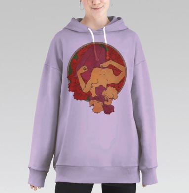Lilium, Hoodie Long Oversize Fiolet