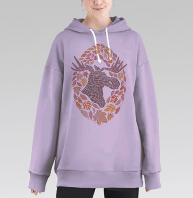 Лось, Hoodie Long Oversize Fiolet