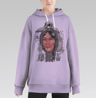 Лоухи хозяйка севера, Hoodie Long Oversize Fiolet
