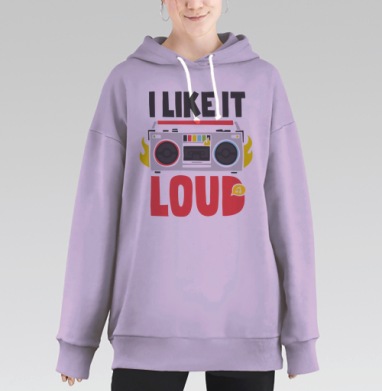 ЛЮБЛЮ ПОГРОМЧЕ, Hoodie Long Oversize Fiolet