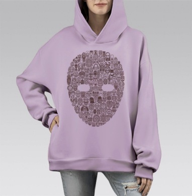 Maskarad, Hoodie Mono Fiolet, оверсайз, утепленная