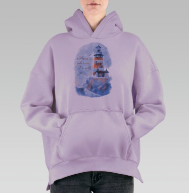 Маяк, Hoodie Oversize Fiolet, утепленная