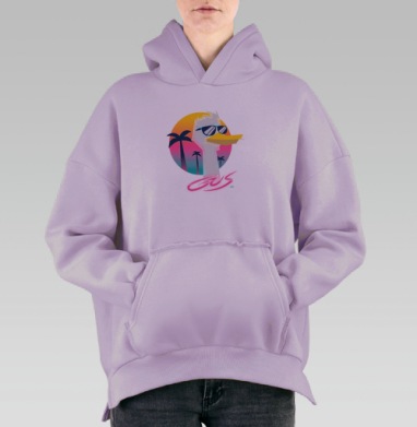 Майами Гусь, Hoodie Oversize Fiolet, утепленная