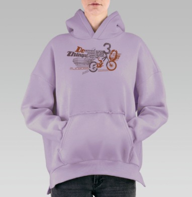 Mj.cross, Hoodie Oversize Fiolet, утепленная