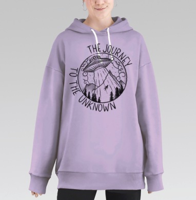 Путешествие в неизвестное: тайна высших сил, Hoodie Long Oversize Fiolet