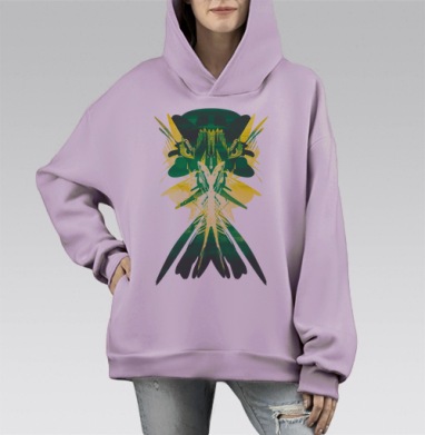 Oct, Hoodie Mono Fiolet, оверсайз, утепленная