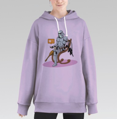 Офицер, Hoodie Long Oversize Fiolet