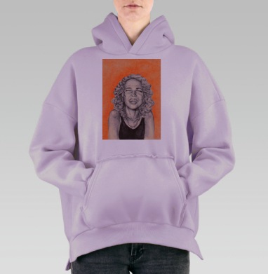 Оранжевый смех, Hoodie Oversize Fiolet, утепленная