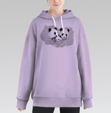 Панда, Hoodie Long Oversize Fiolet