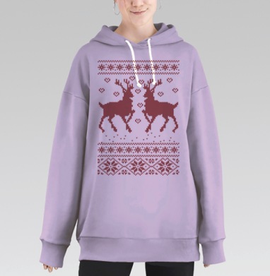 Пара оленей, Hoodie Long Oversize Fiolet