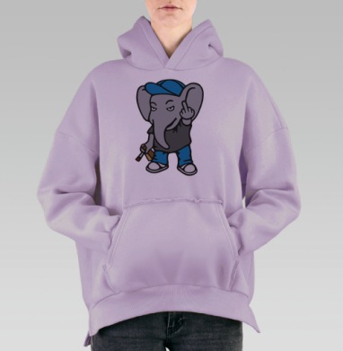Плохой Денди, Hoodie Oversize Fiolet, утепленная