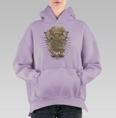 По следам монти пайтона, Hoodie Oversize Fiolet, утепленная