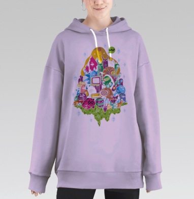 Почему, Hoodie Long Oversize Fiolet