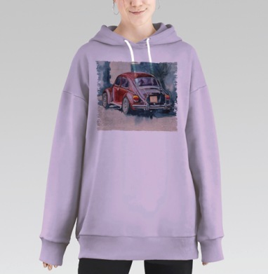 Ретро букаш, Hoodie Long Oversize Fiolet