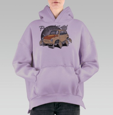 Ретробот, Hoodie Oversize Fiolet, утепленная