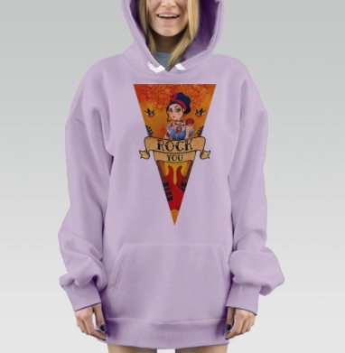 Рок принцесса, Hoodie Mjhigh Dig Mel, Fiolet, утепленная