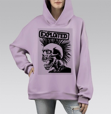 Самоделка, Hoodie Mono Fiolet, оверсайз, утепленная