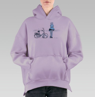 Счастье, Hoodie Oversize Fiolet, утепленная