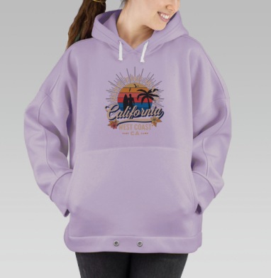 Серфинг на рассвете – Момент свободы и приключений, Hoodie Oversize Fiolet