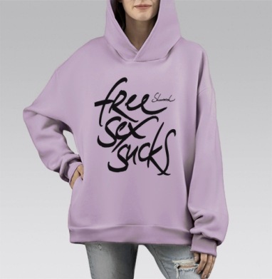 Shanovich, Hoodie Mono Fiolet, оверсайз, утепленная