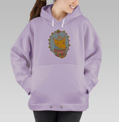 Сладкоежка мистер лис, Hoodie Oversize Fiolet