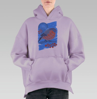 Снегирь, Hoodie Oversize Fiolet, утепленная