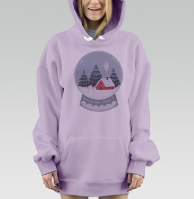 Снежный шар со снеговиком, Hoodie Mjhigh Dig Mel, Fiolet, утепленная