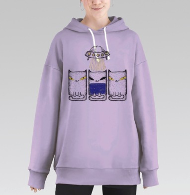 Странная Катейка, Hoodie Long Oversize Fiolet