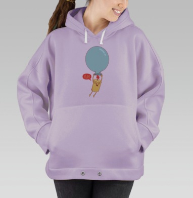 СВЕЧА НА ШАРЕ, Hoodie Oversize Fiolet