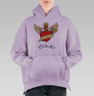 Святой Вазелин, Hoodie Oversize Fiolet, утепленная