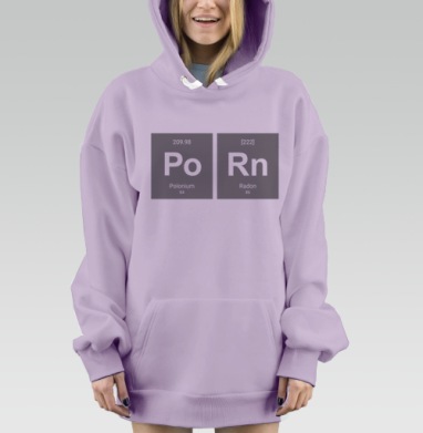 Шутливый постер «Po Rn» в стиле таблицы Менделеева, Hoodie Mjhigh Dig Mel, Fiolet, утепленная