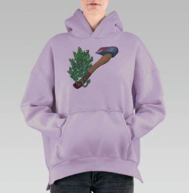 Топор, Hoodie Oversize Fiolet, утепленная