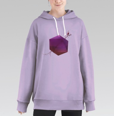 Фантастический чайный стол под лунным кристаллом, Hoodie Long Oversize Fiolet