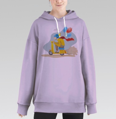 В погоне за счастьем, Hoodie Long Oversize Fiolet