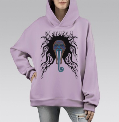 Варган, Hoodie Mono Fiolet, оверсайз, утепленная