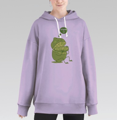 Vitamin c, Hoodie Long Oversize Fiolet
