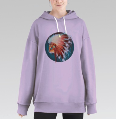 Вождь красношерстных, Hoodie Long Oversize Fiolet