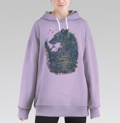 Волчок, Hoodie Long Oversize Fiolet