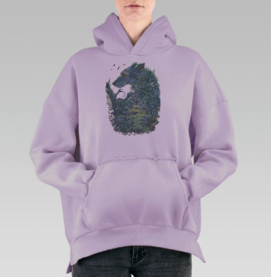 Волчок, Hoodie Oversize Fiolet, утепленная