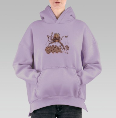 Вторжение, Hoodie Oversize Fiolet, утепленная