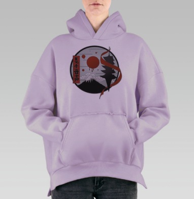 Хлопок одной ладони, Hoodie Oversize Fiolet, утепленная